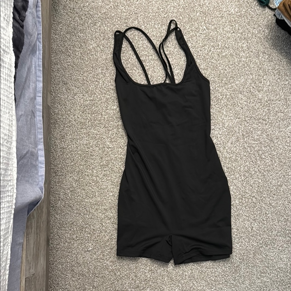 SHEIN Black Shapewear Intimates with Crossed Straps